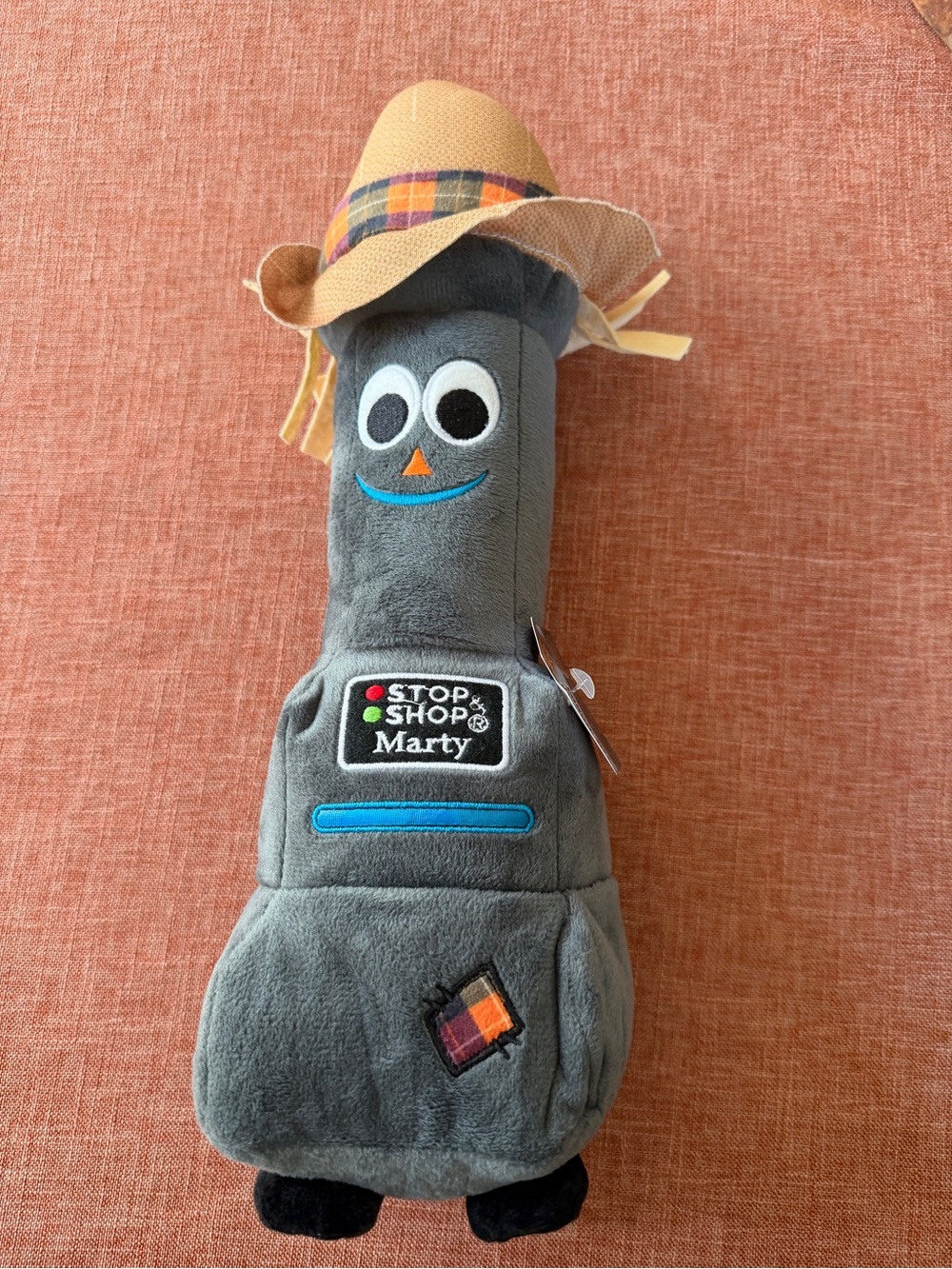 New Plush Marty Robot Scarecrow Fall Autumn Stop & Shop 12" Stuffed Toy Grocery